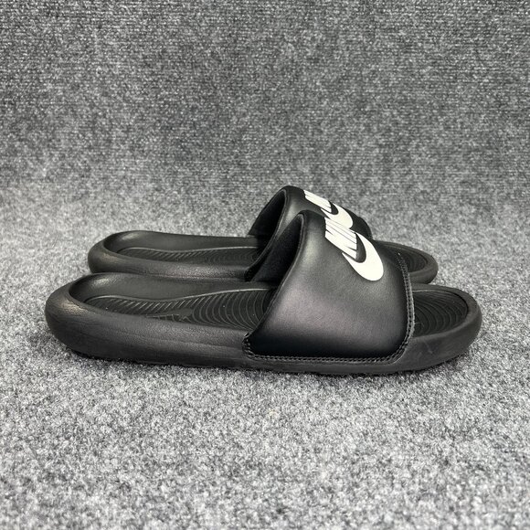 Nike Victori One Slides Men's 8 Black Athletic Recovery Beach Flip Flop Sandals - Picture 1 of 11